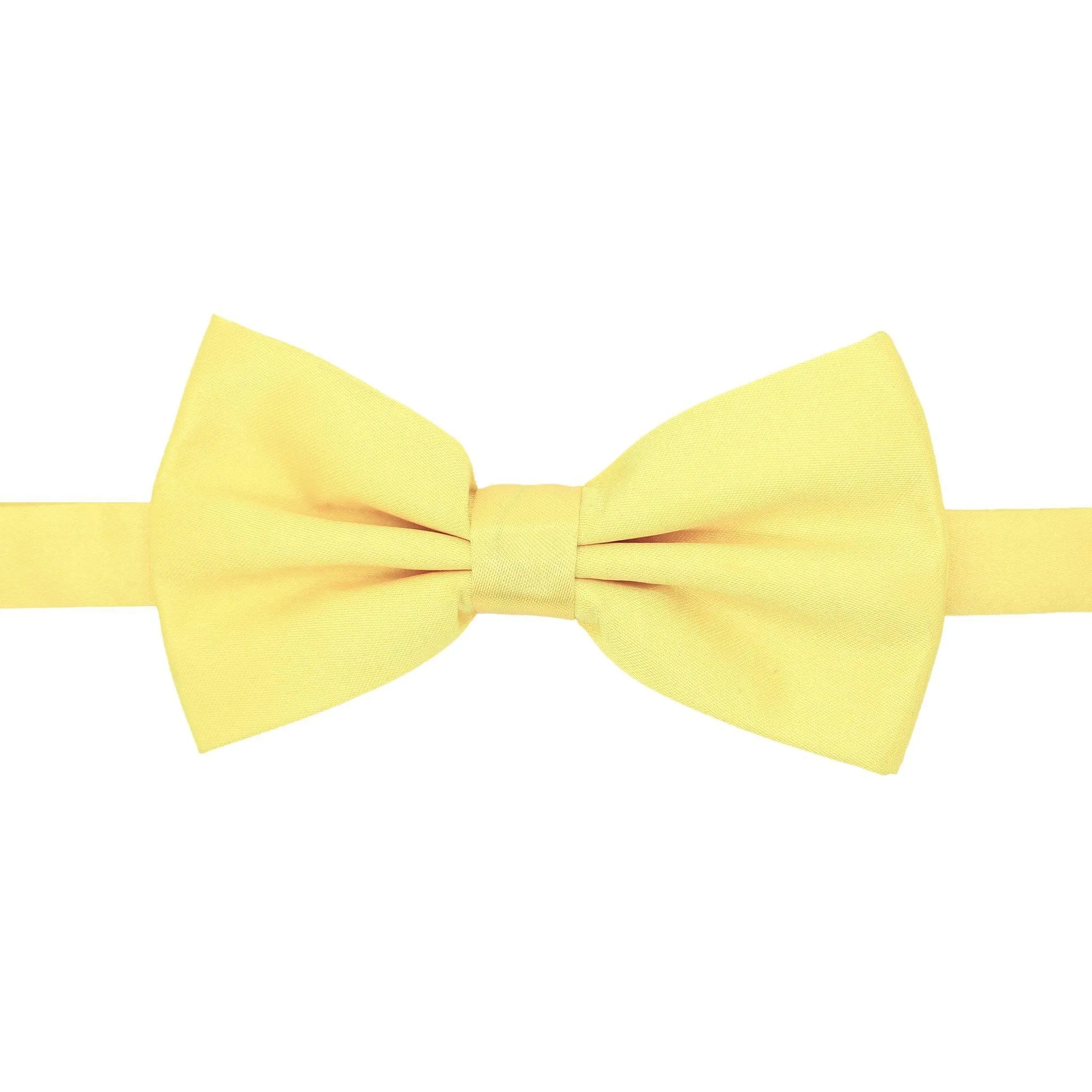 Gia Yellow Satin Adjustable Bowtie