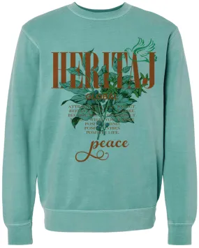 GLOBAL PEACE-(Unisex Pigment-Dyed Crewneck Sweatshirt)