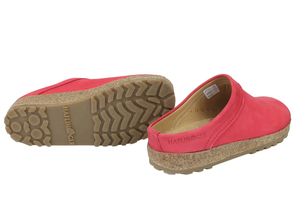 Haflinger Leather Clogs Malmo Red