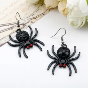 Halloween Earrings All Saints' Day Simulation Black Spider Earrings