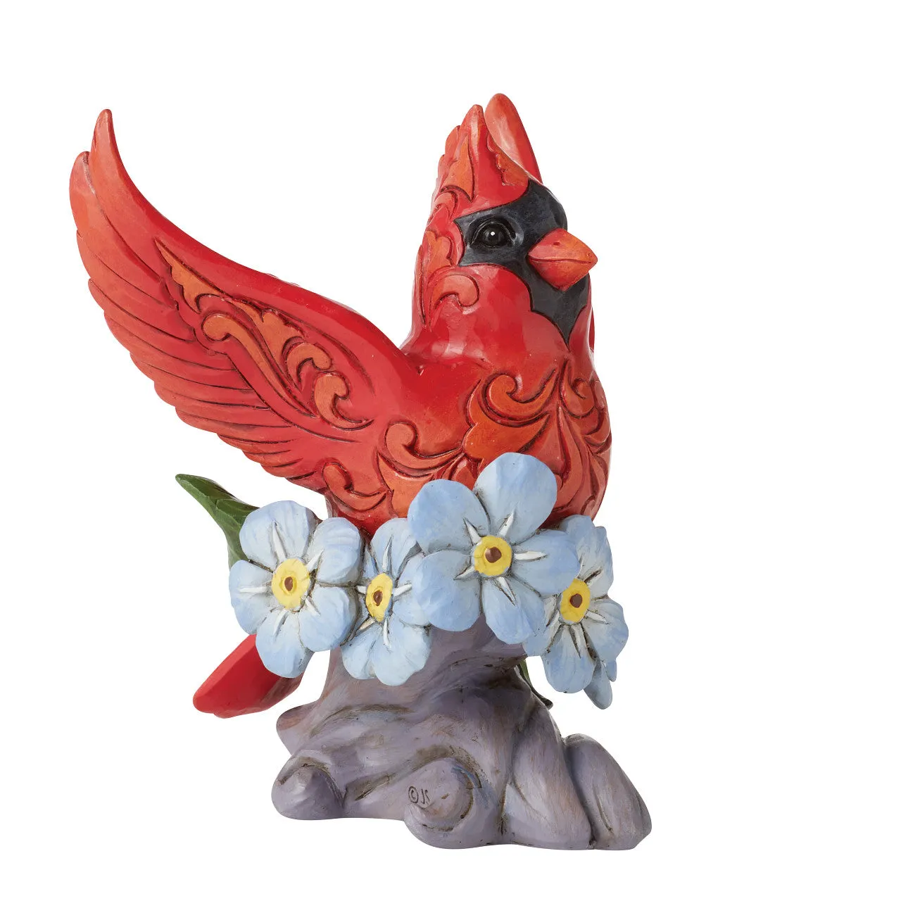 Heavenly Messenger: Jim Shore Caring Cardinals Forget-Me-Not Figurine with Sentiment Poem