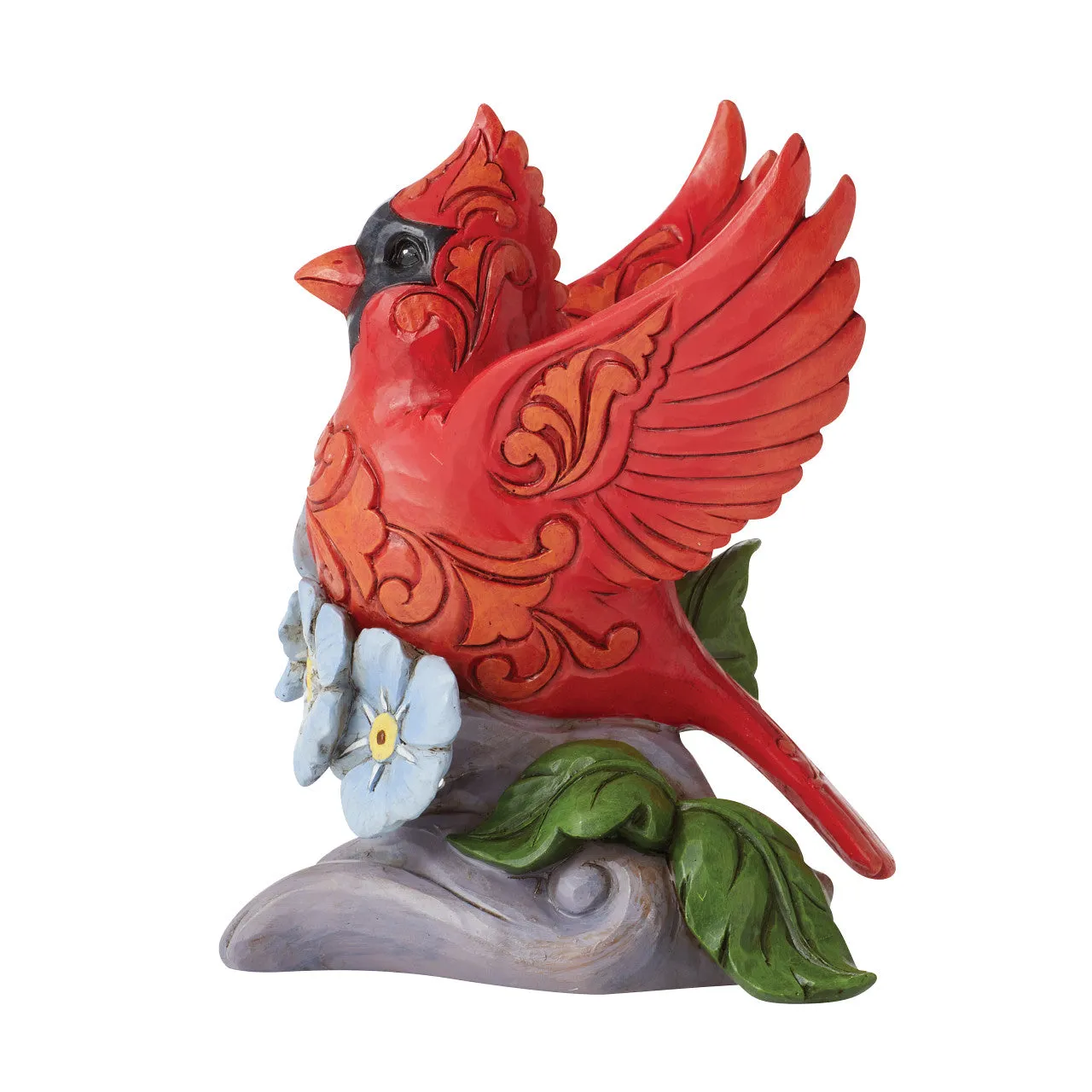 Heavenly Messenger: Jim Shore Caring Cardinals Forget-Me-Not Figurine with Sentiment Poem