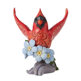 Heavenly Messenger: Jim Shore Caring Cardinals Forget-Me-Not Figurine with Sentiment Poem