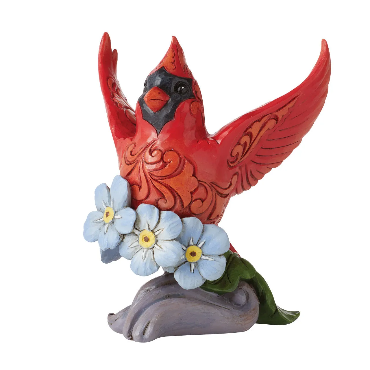 Heavenly Messenger: Jim Shore Caring Cardinals Forget-Me-Not Figurine with Sentiment Poem