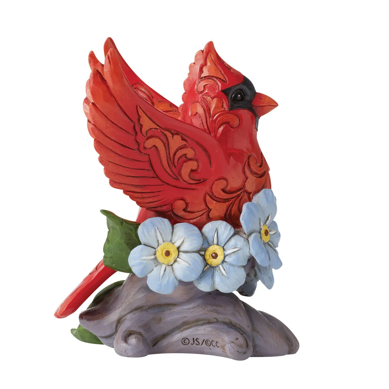 Heavenly Messenger: Jim Shore Caring Cardinals Forget-Me-Not Figurine with Sentiment Poem