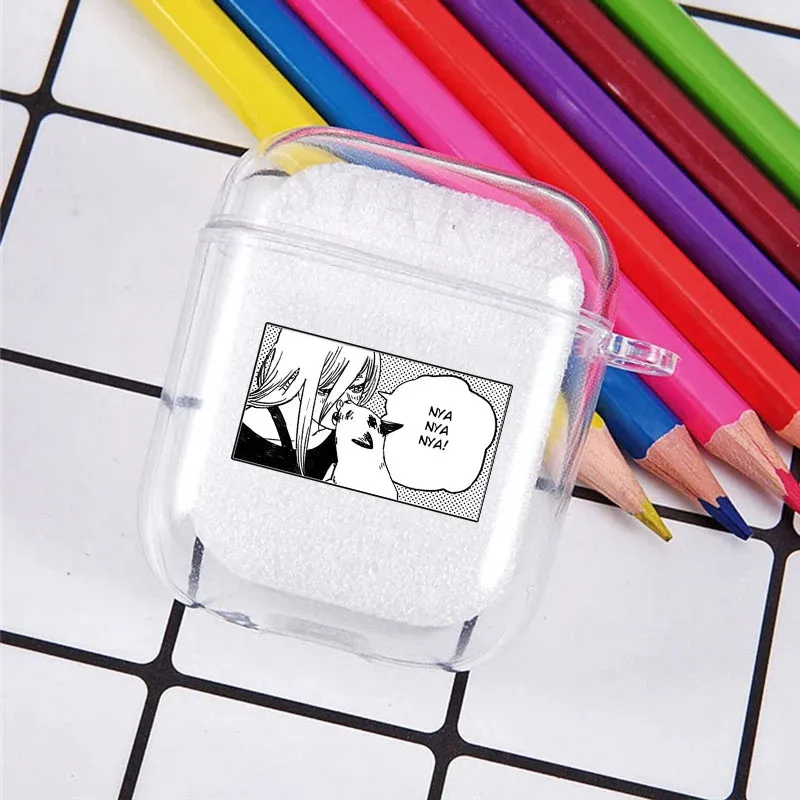 Horrible Anime Chainsaw Man Soft TPU Case For Apple Airpods Pro 3 2 1 Power Denji Makima Aki Pochita Earphone Cover Airpod Case