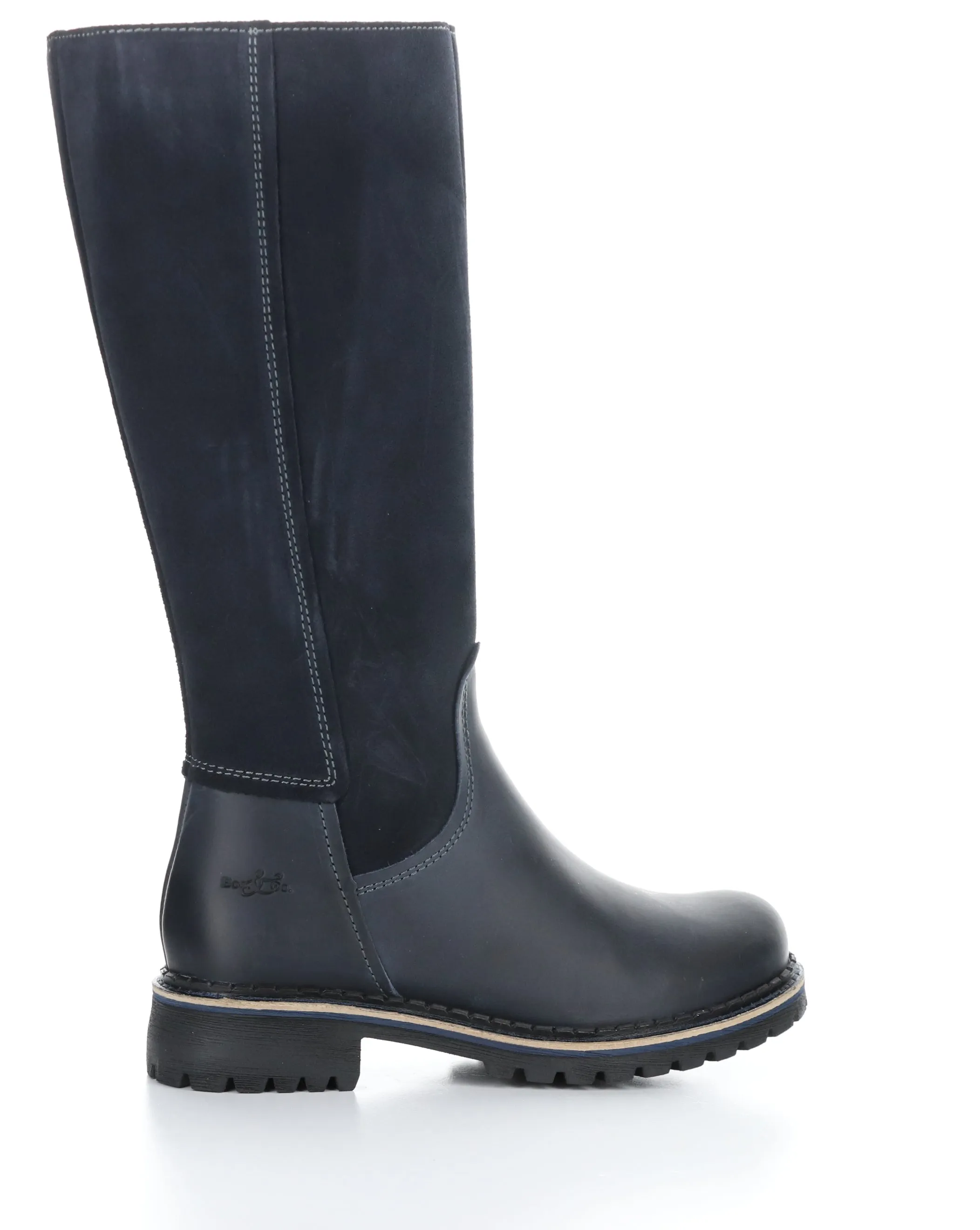 HUDSON NAVY Round Toe Boots