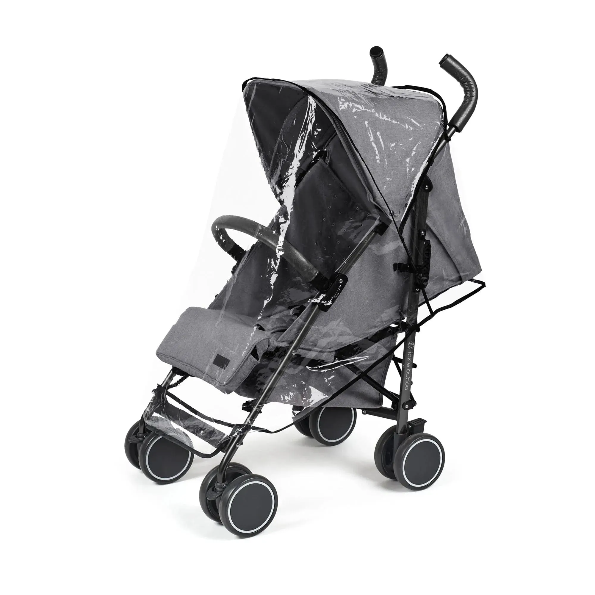 Ickle Bubba Discovery Stroller - Matt Black / Graphite Grey / Black