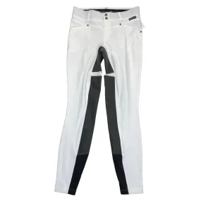 Kerrits Crossover II Full Seat Breeches in White/Grey - Women's Large