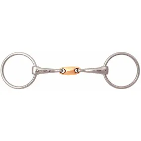 Korsteel Stainless Steel Copper Oval Link Loose Ring Snaffle Bit