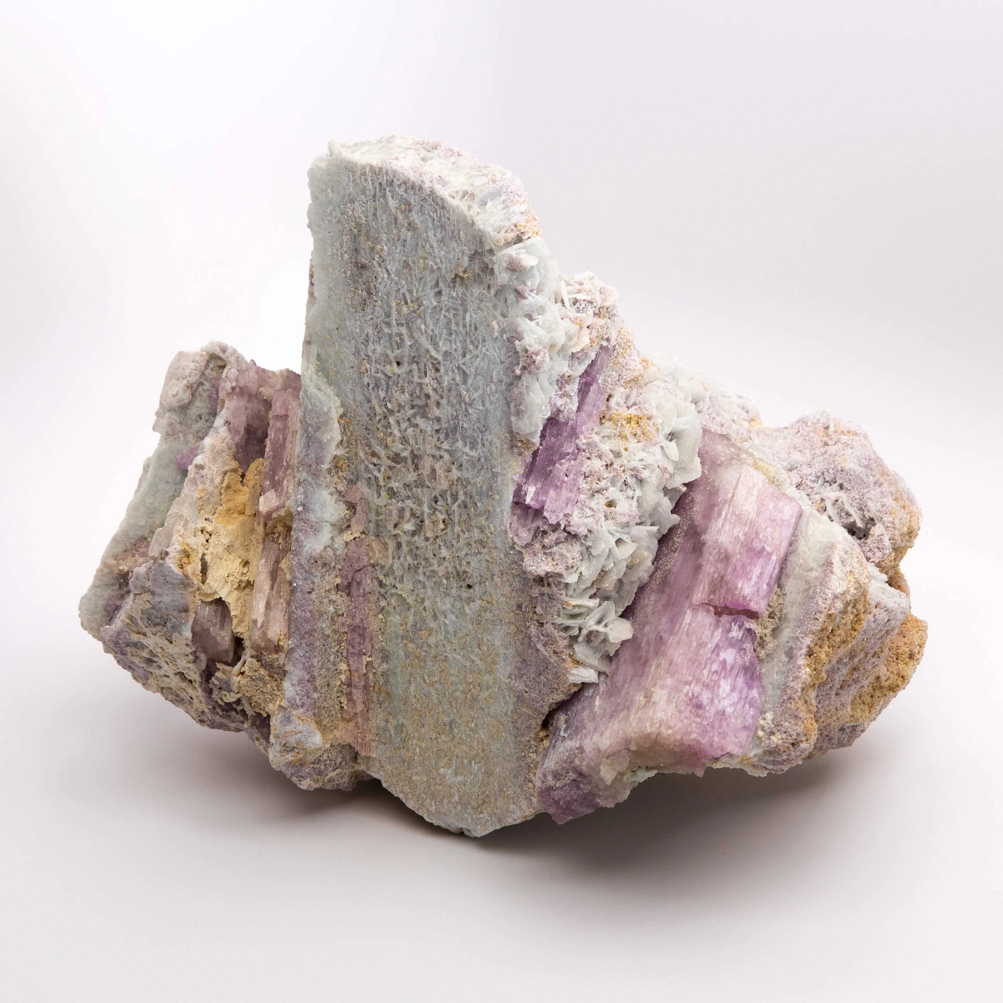 Kunzite in Cleavelandite w/ Pink Muscovite w/ Trace of Green Tourmaline