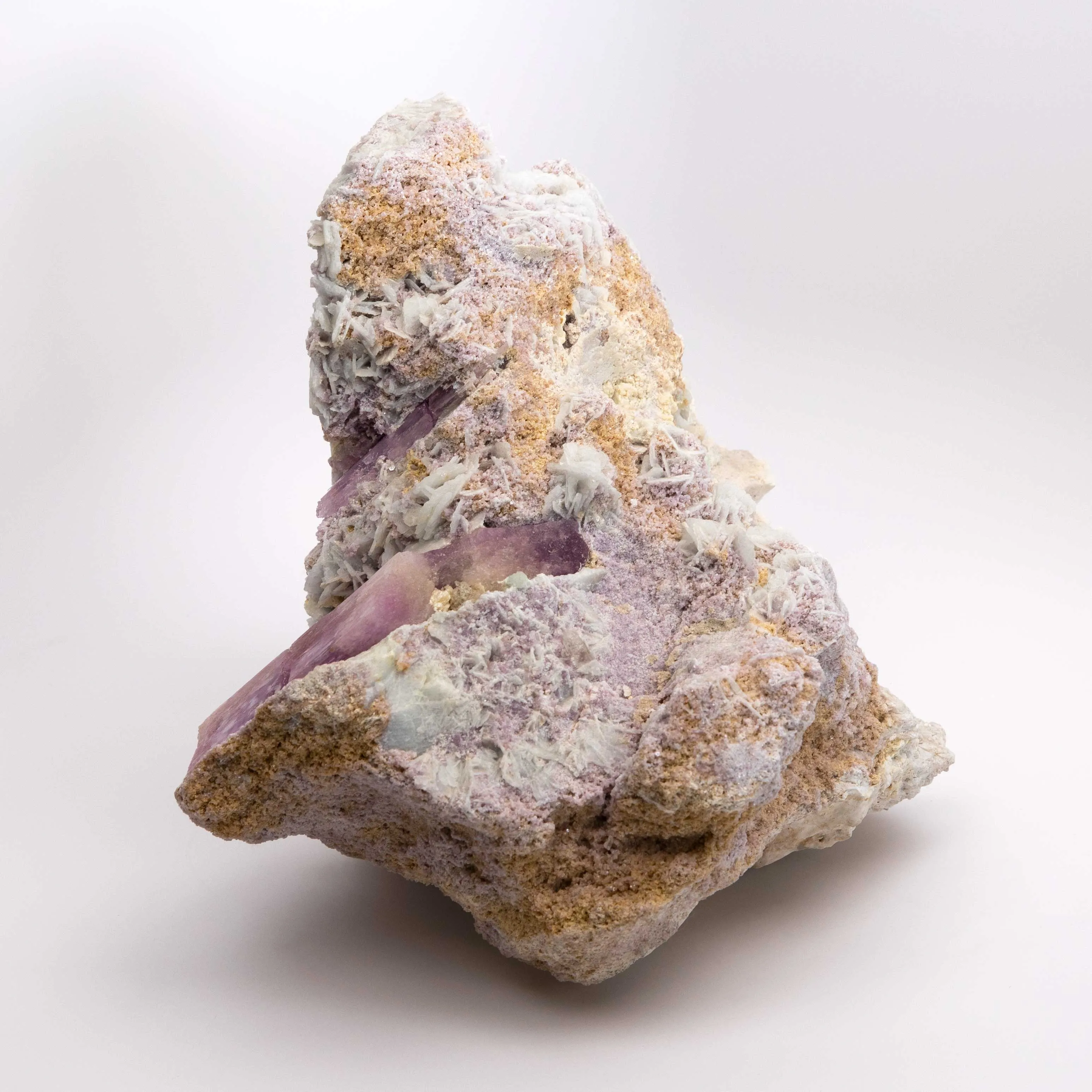 Kunzite in Cleavelandite w/ Pink Muscovite w/ Trace of Green Tourmaline