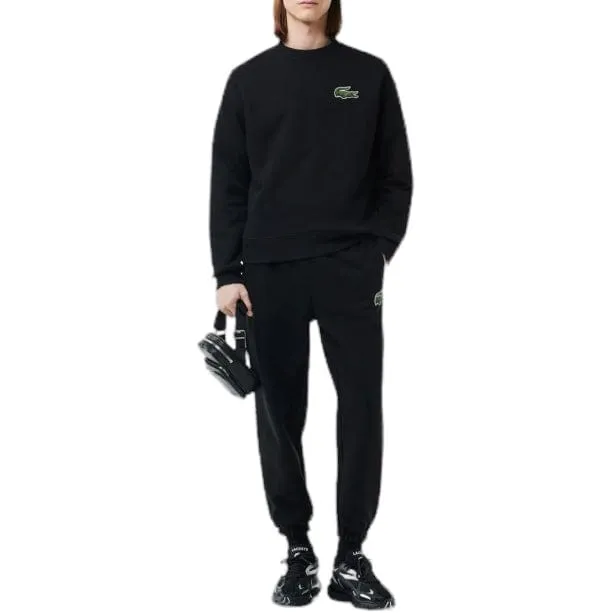 Lacoste Unisex Loose Fit Crocodile Badge Sweatshirt (Black) SH6405-51