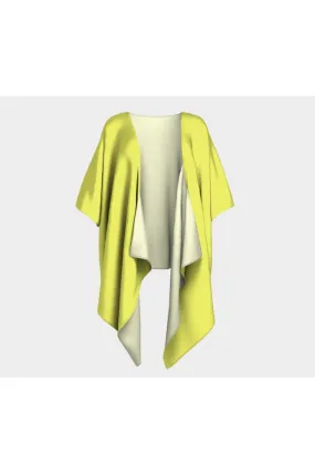 Lemon Yellow Draped Kimono