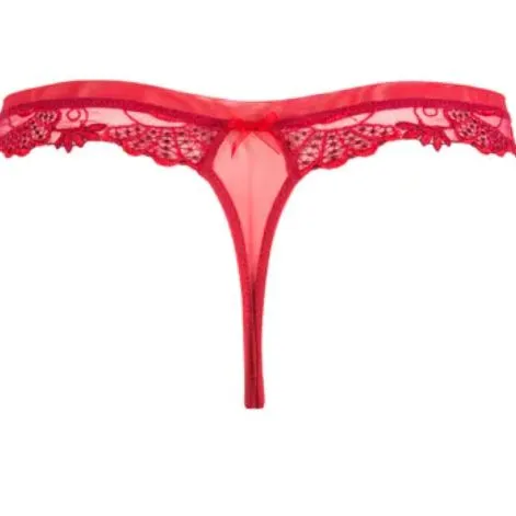 Lise Charmel Dressing Floral Thong in Red ACC0088