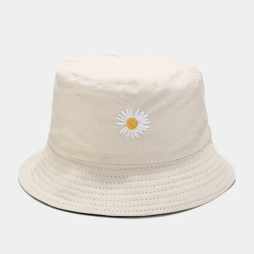 Little Daisies Double-sided Wear Spring Lady Fisherman Hat