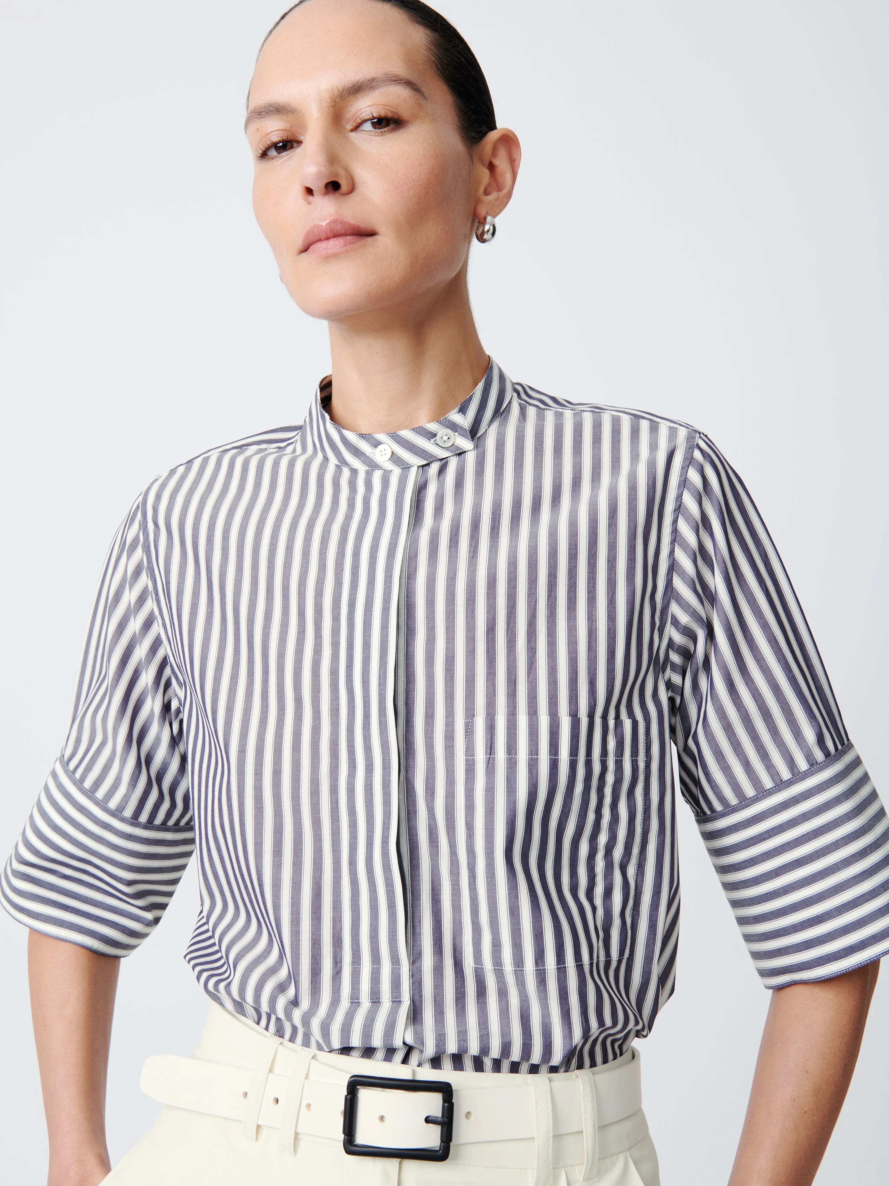 Malawi Shirt in Stripe Navy