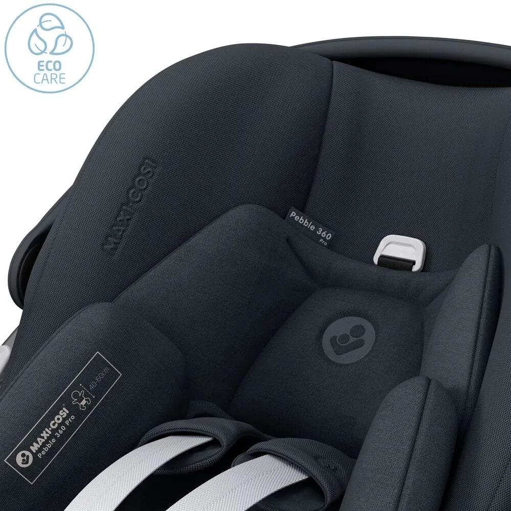 Maxi Cosi Pebble 360 PRO Car Seat and Base - Essential Graphite