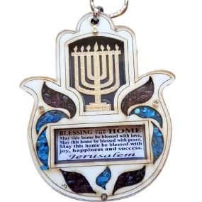 Menorah Hamsa Jewish Gifts Fatima Hand Home Blessing Israeli Gifts