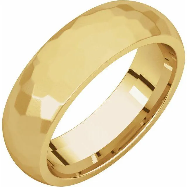 Men's Comfort Fit Classic Domed Wedding Band