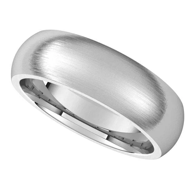 Men's Comfort Fit Classic Domed Wedding Band