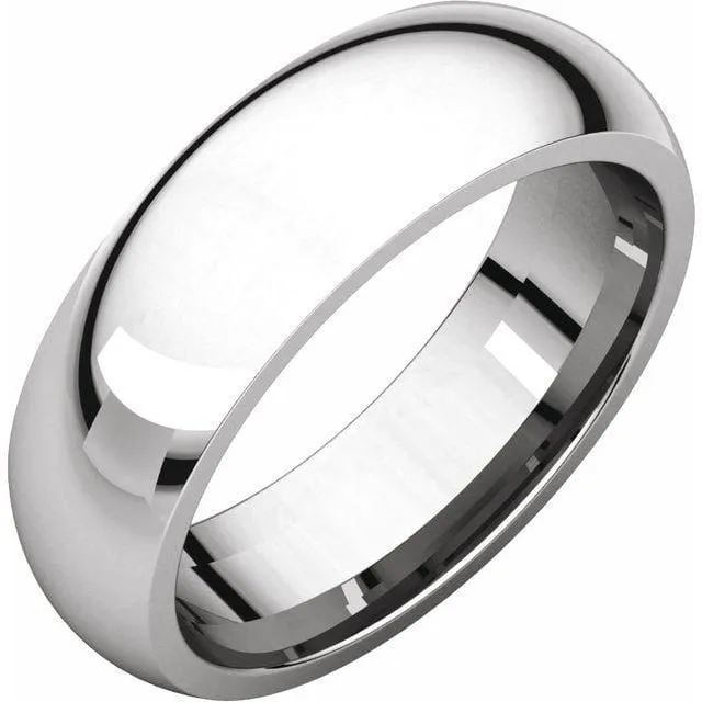 Men's Comfort Fit Classic Domed Wedding Band