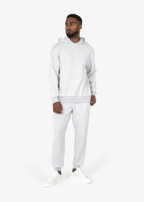 Mens Premium Sweat Hoodie & Jogger Set Grey Melange