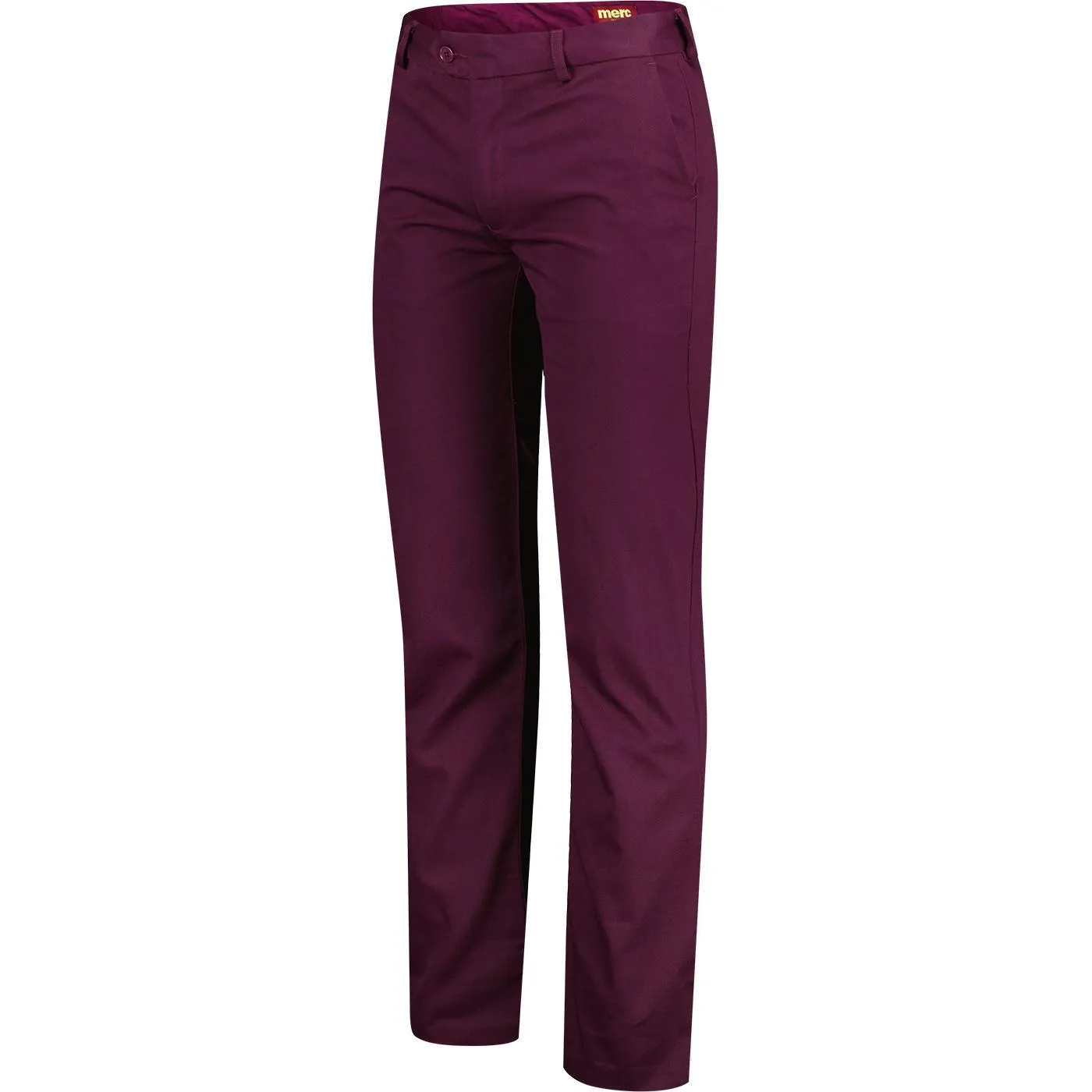 Merc London Winston Sta Prest Trousers Wine