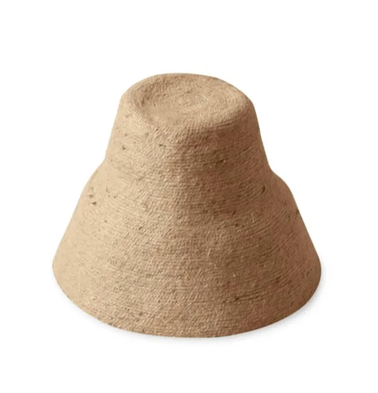 NAOMI Jute Bucket Hat, in Nude Beige