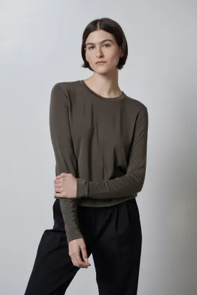 PACIFICA LONG SLEEVE TEE (OLIVE) - VELVET