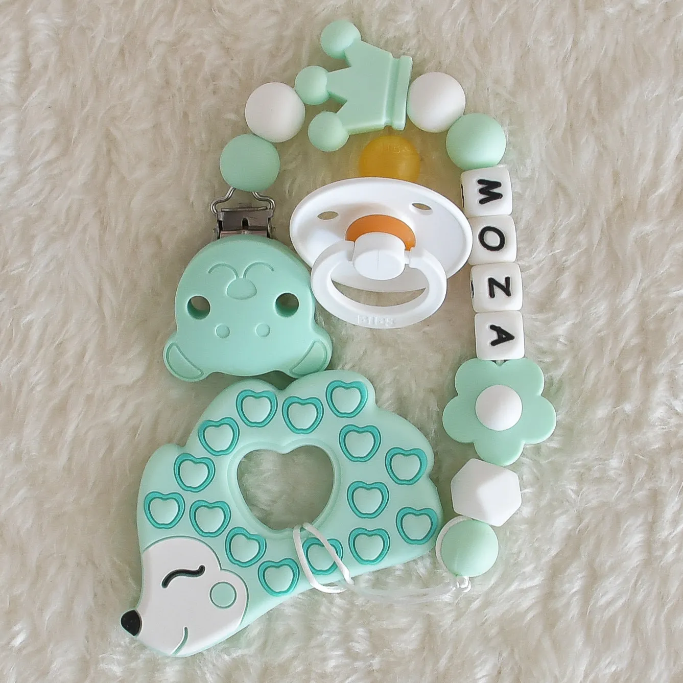 Personalised Silicone Pacifier Clip