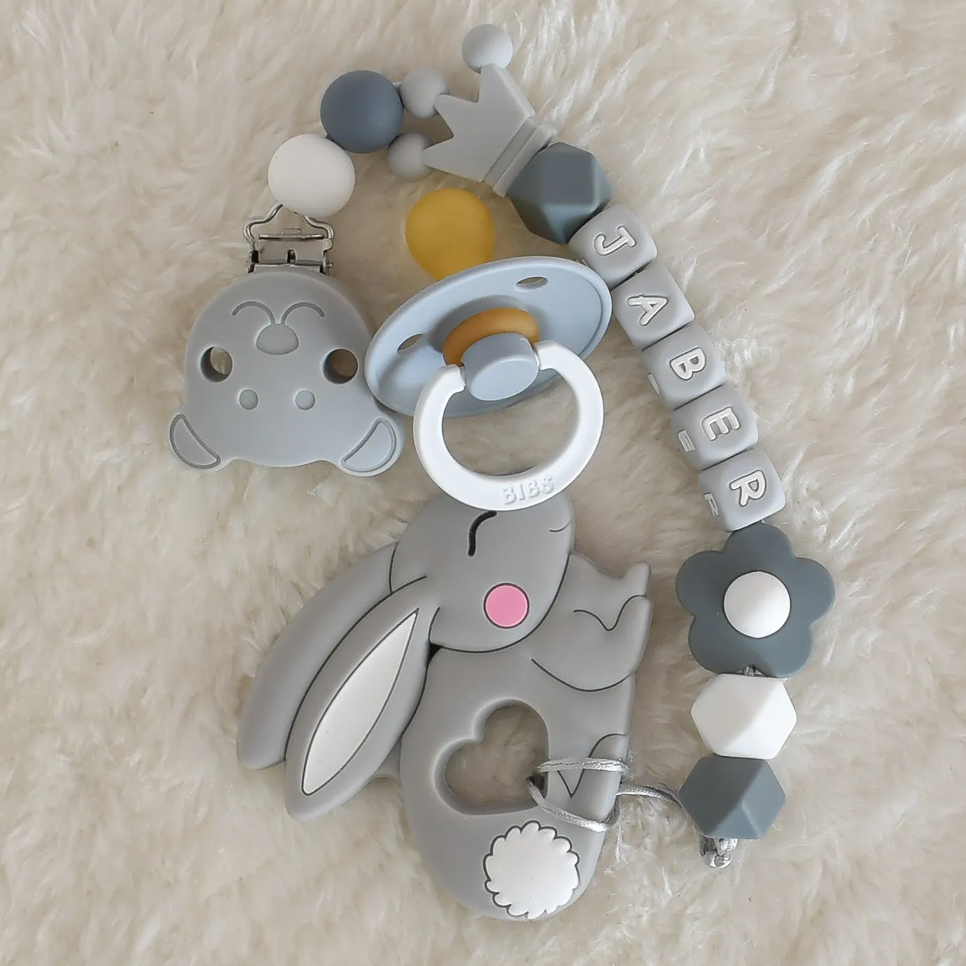 Personalised Silicone Pacifier Clip