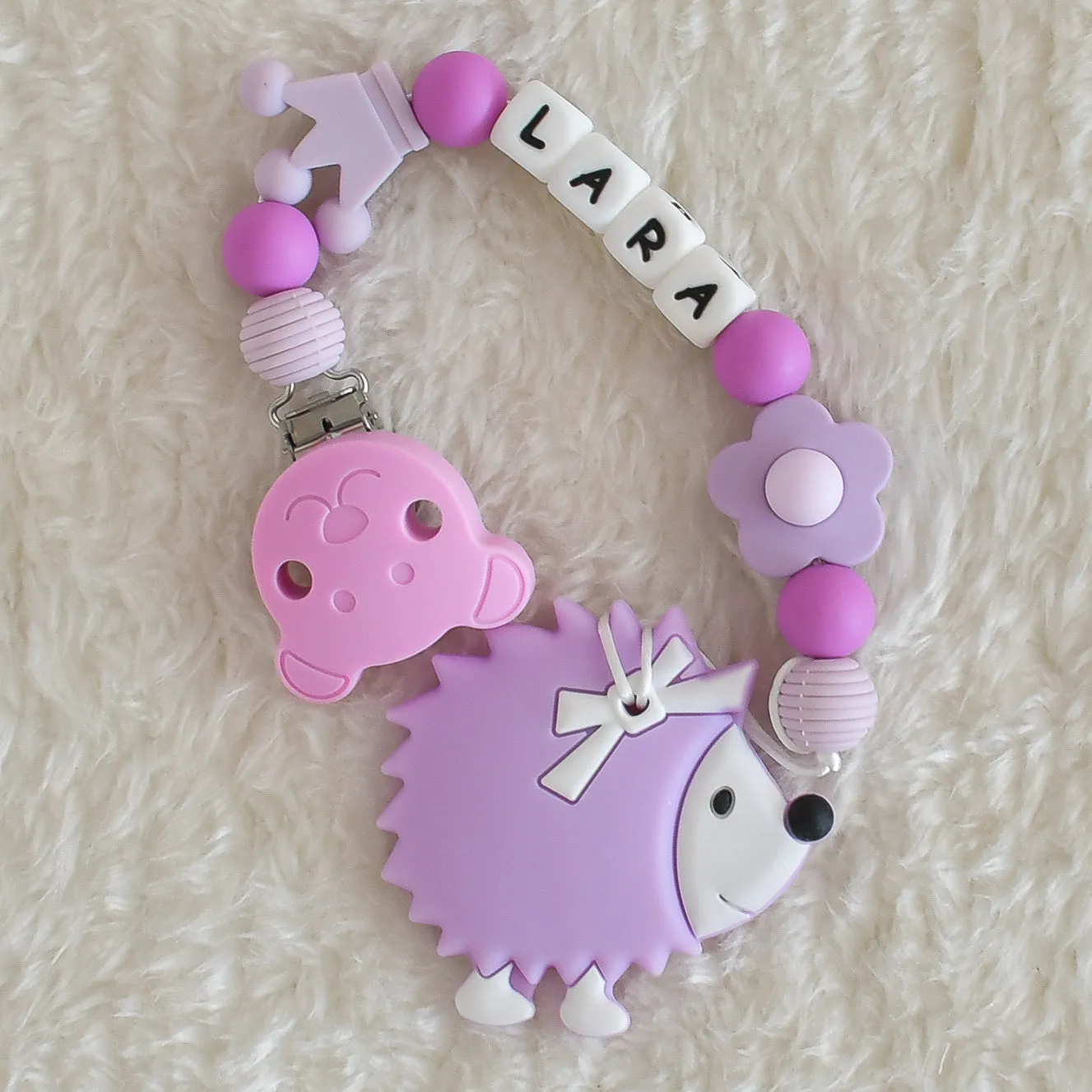 Personalised Silicone Pacifier Clip