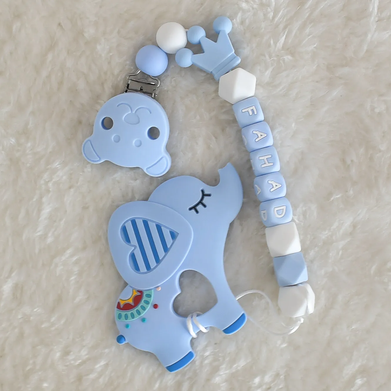 Personalised Silicone Pacifier Clip