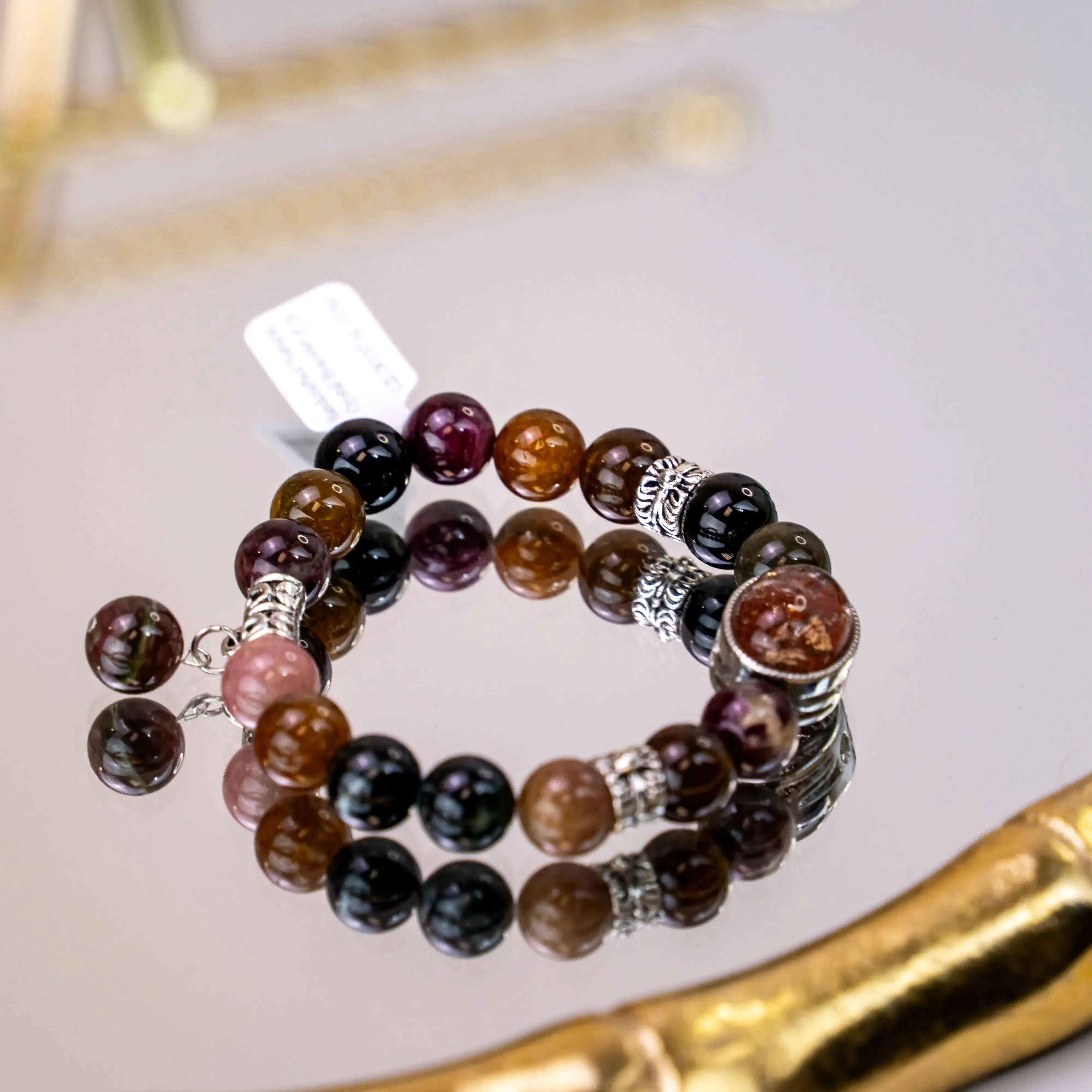 Phantom Quartz Tourmaline Bracelet