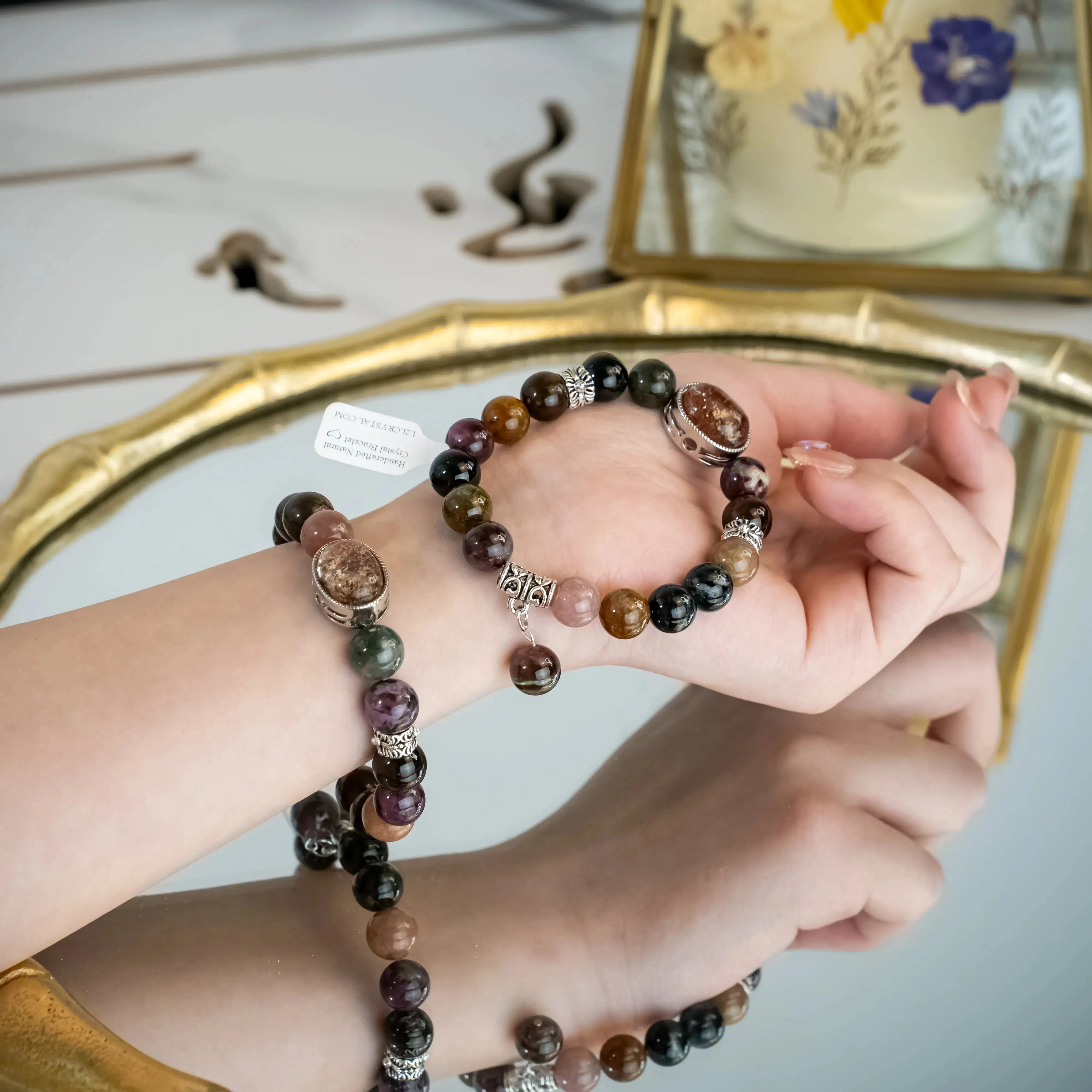 Phantom Quartz Tourmaline Bracelet