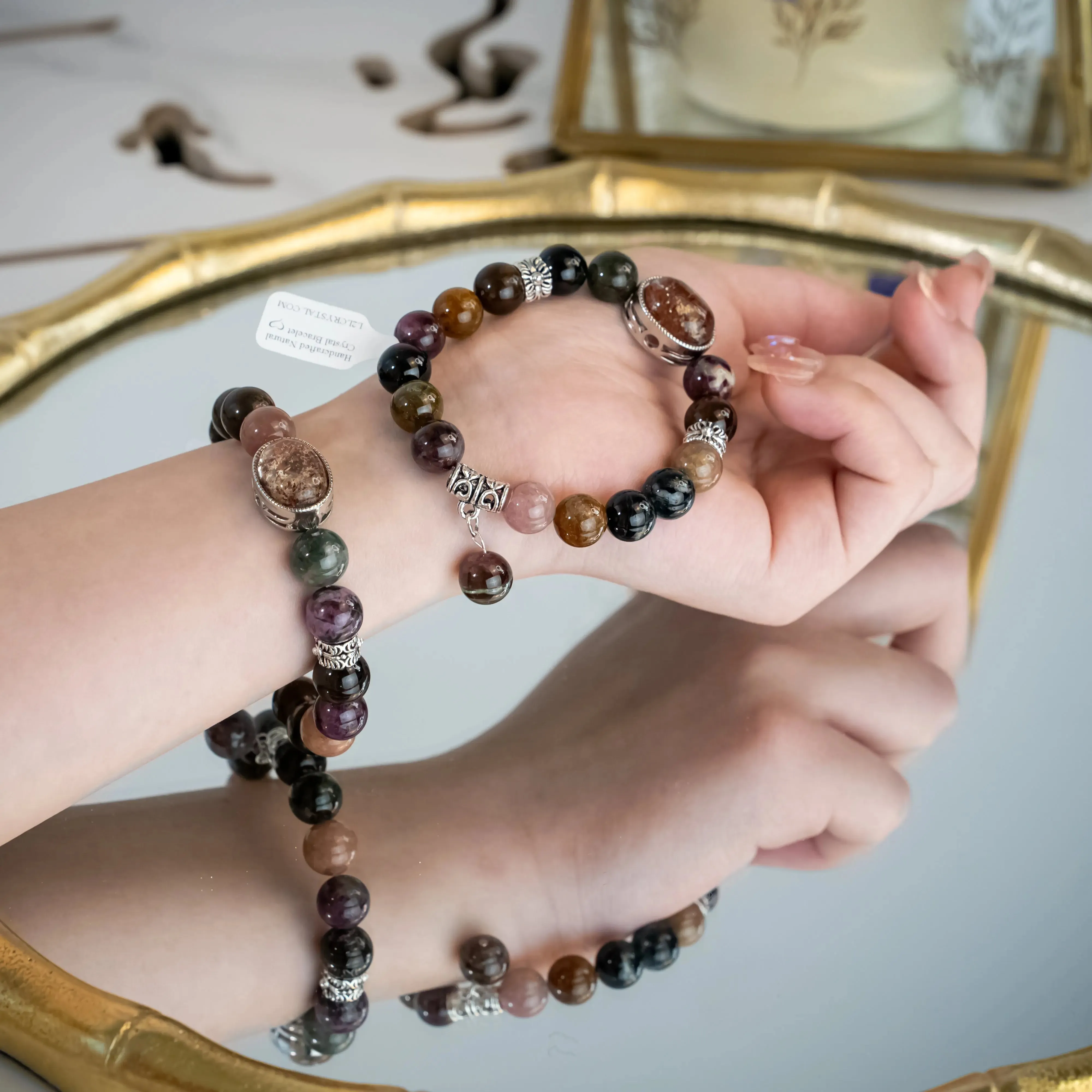 Phantom Quartz Tourmaline Bracelet