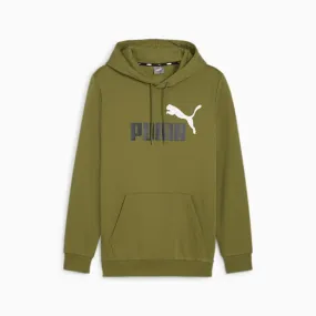 PUMA MENS ESSENTIAL LOGO HOODIE OLIVE