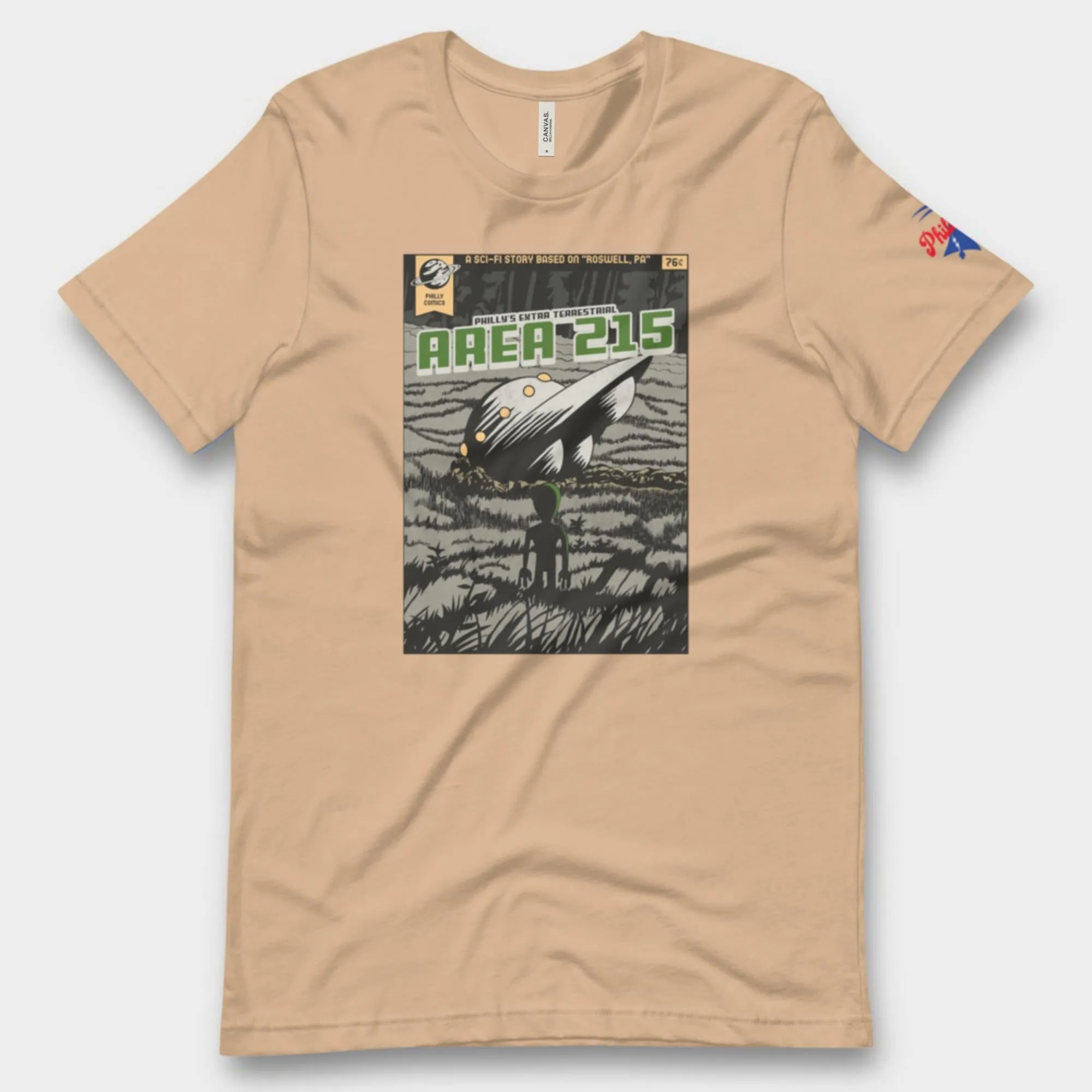 "Philly Comics Area 215 UFO" Tee