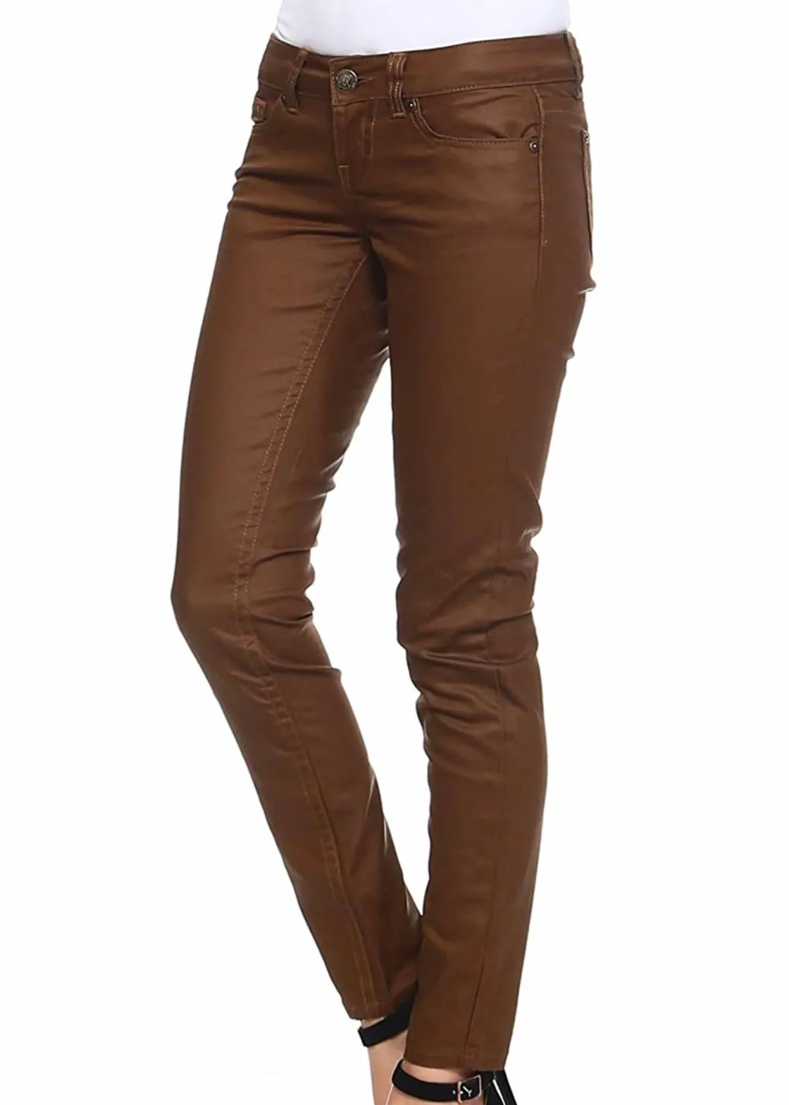 Request Jeans Juniors Skinny Pants (Cognac) 92491