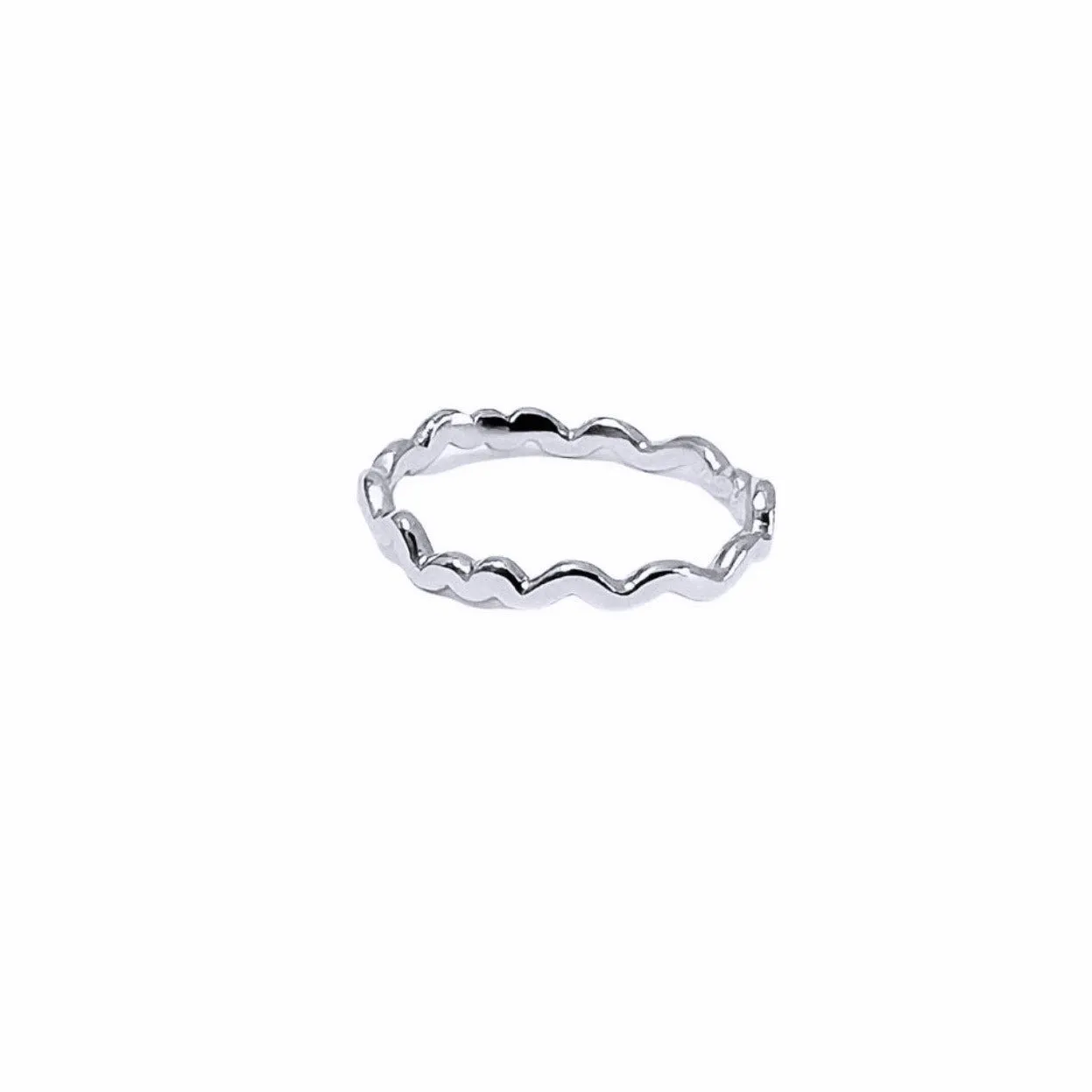 rhodium lux wave ring