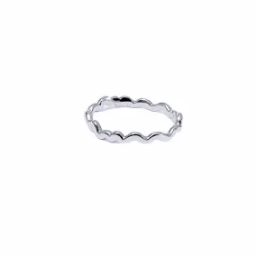 rhodium lux wave ring