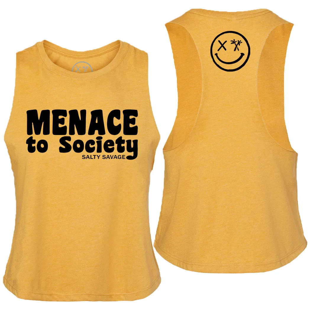 Salty Savage Ladies "Menace to Society" Flowy Crop Tank