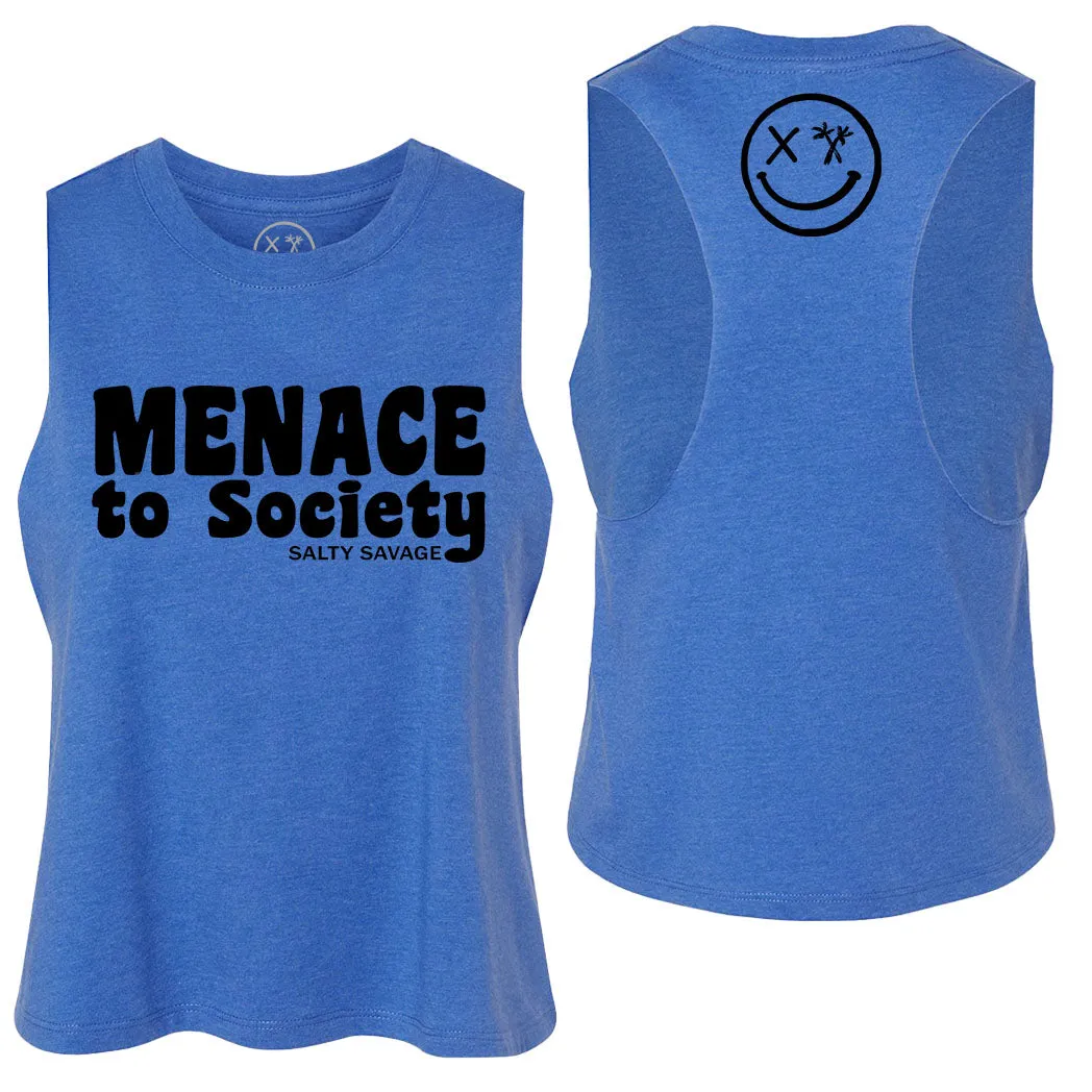 Salty Savage Ladies "Menace to Society" Flowy Crop Tank