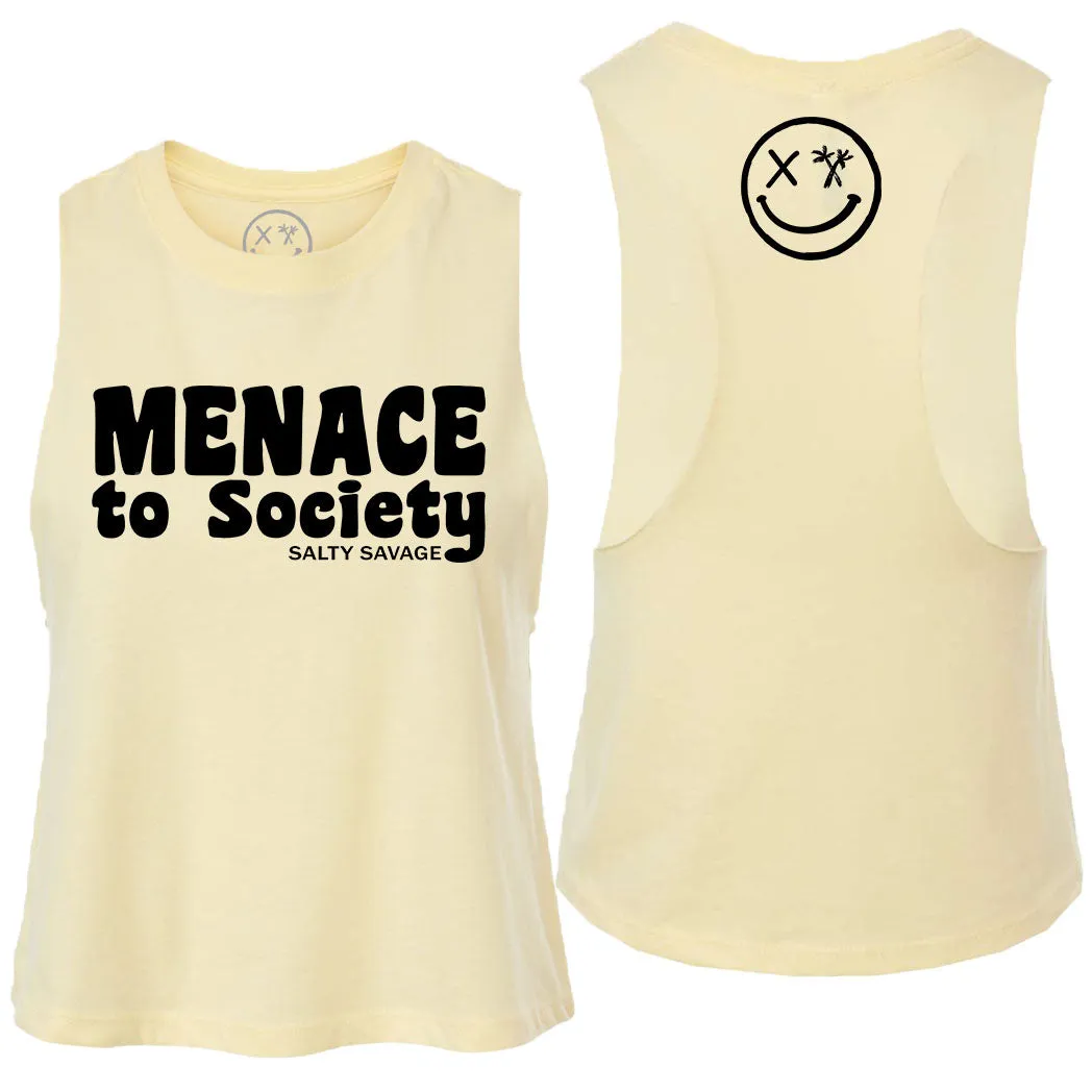 Salty Savage Ladies "Menace to Society" Flowy Crop Tank