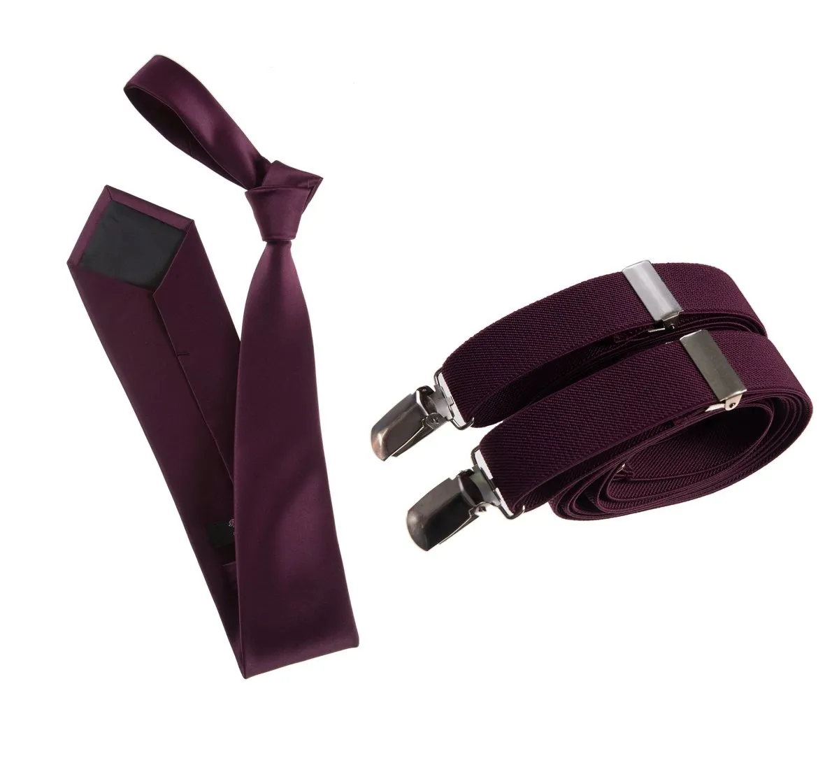 Self-Tie Windsor Necktie with Matching  Suspender - Tuxgear Inc.