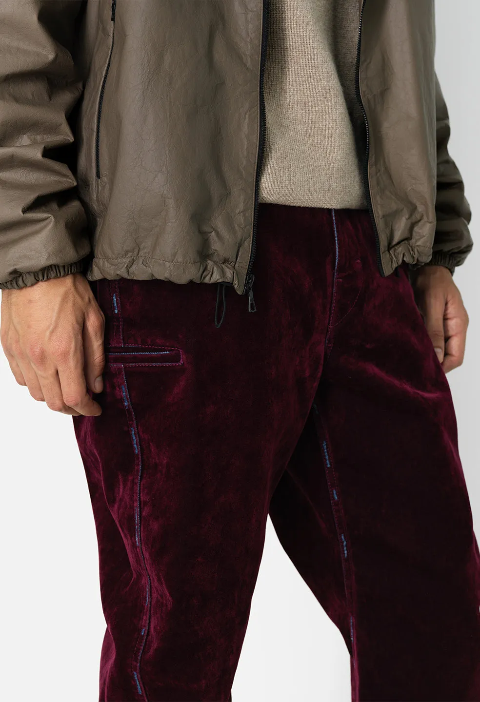 Sendai Trouser / Crush Flock Burgundy