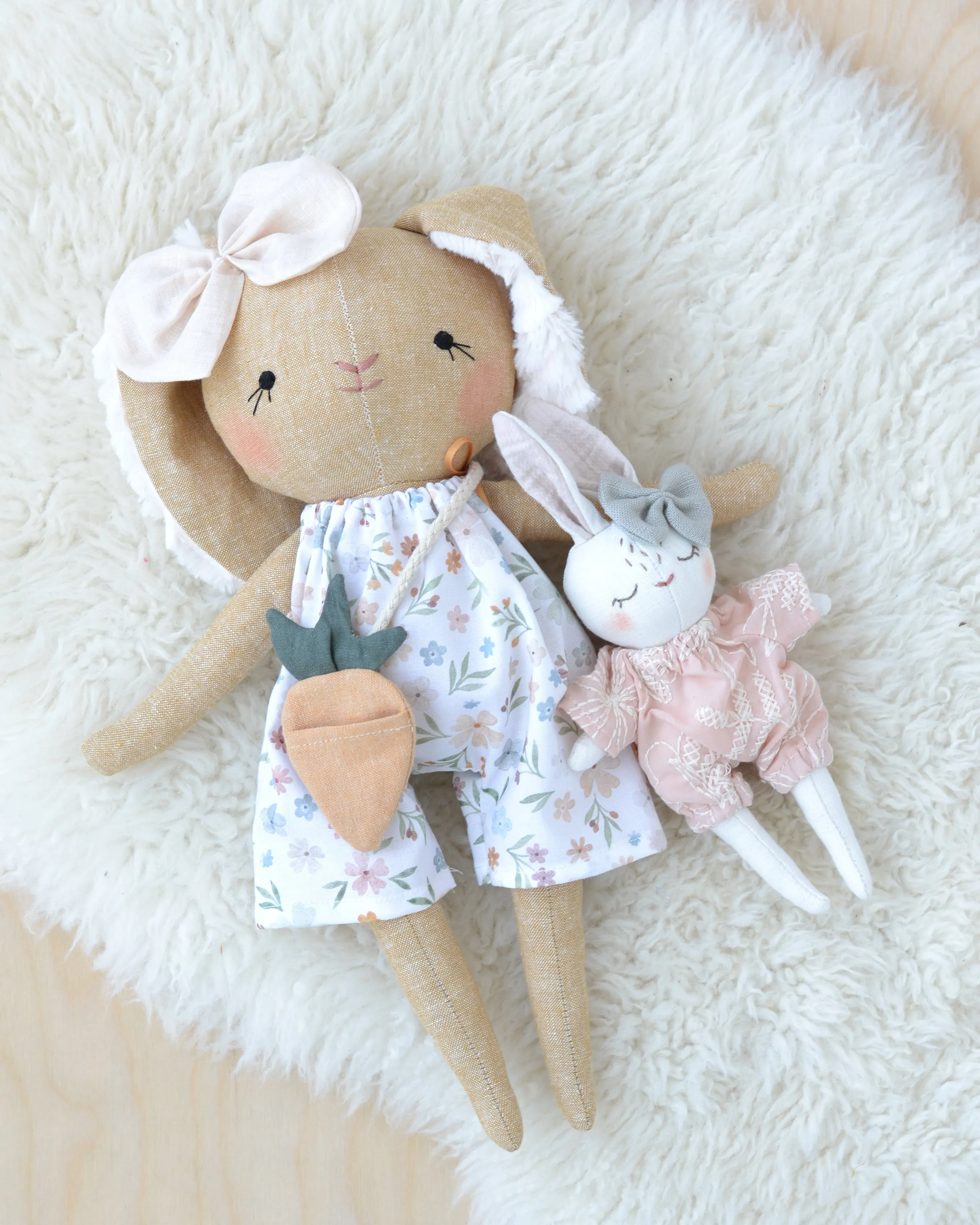 Sewing Pattern for Bunny Stuffed Animal   Carrot Bed