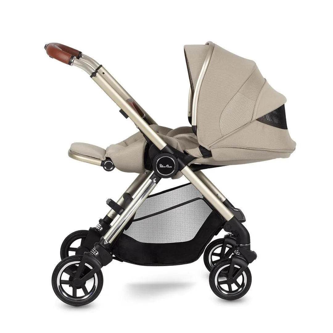 Silver Cross Dune with First Bed Folding Carrycot and Ultimate Pack - Stone