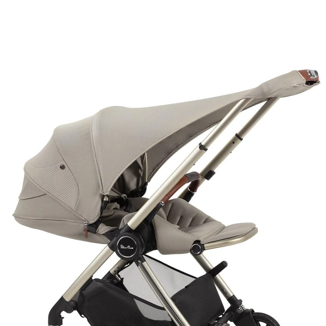 Silver Cross Dune with First Bed Folding Carrycot and Ultimate Pack - Stone